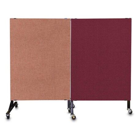 United Visual Products Enclosed Corkboard, 3 Door, 96"x48", 4" Fra UV3420-BLACK-CINNABA